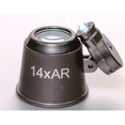 Lupa Zegarmistrzowska trzysoczewkowa Z3-WG18AR-14x+Led